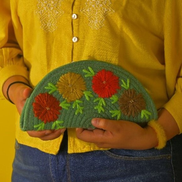 Ethnic Clutch Half Moon Purse - Picture 6 of 6